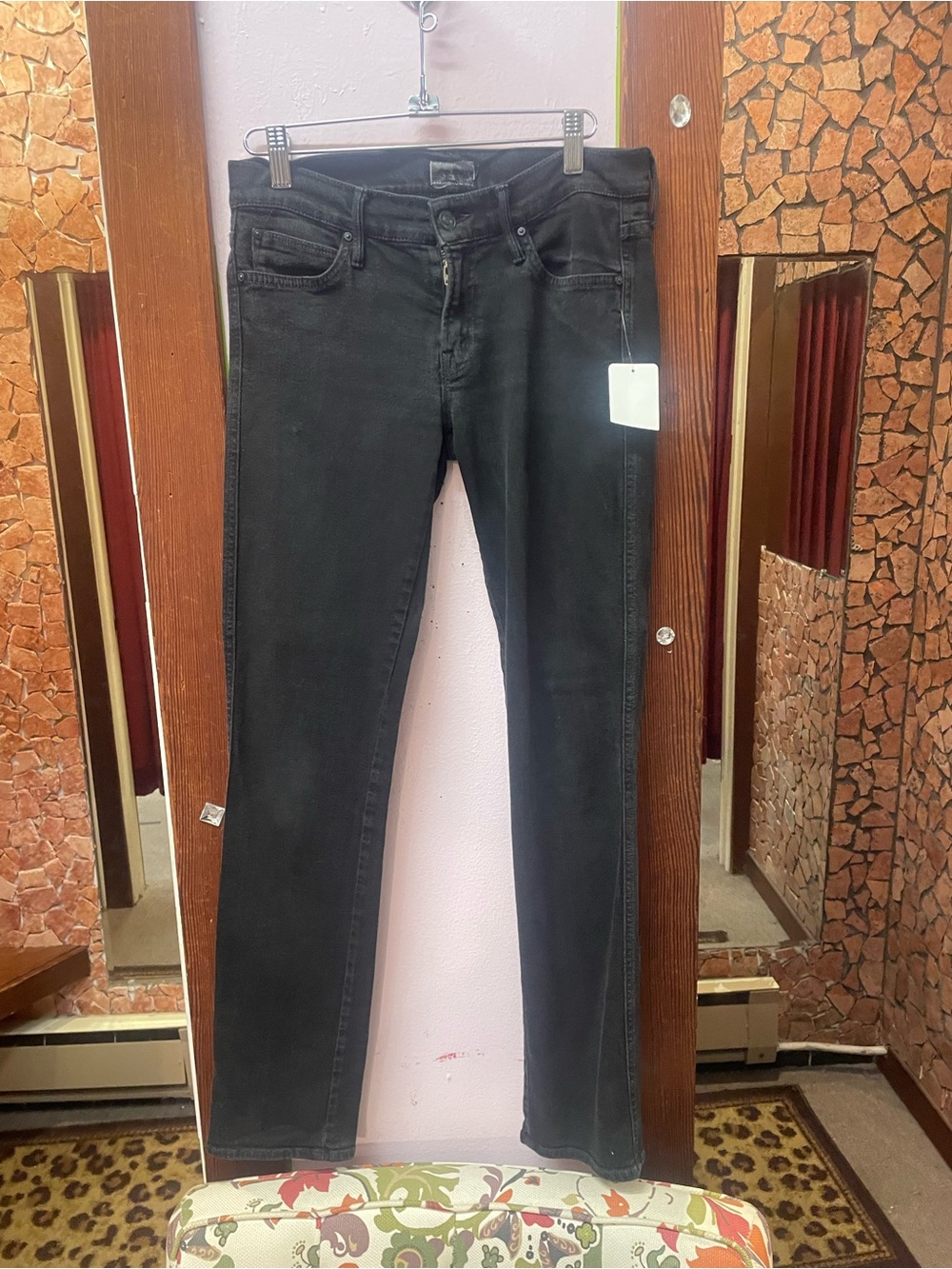 MOTHER Black Skinny Jeans - Slim High-Rise